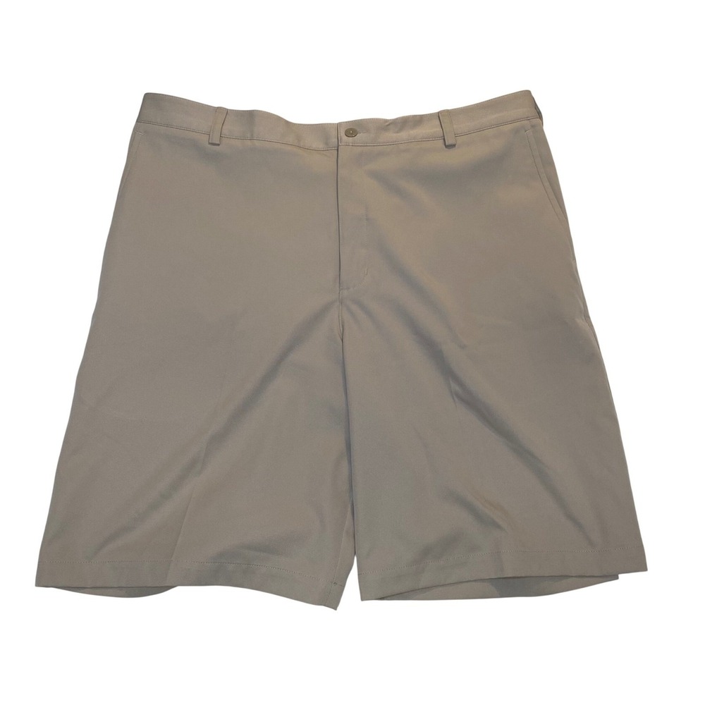 Nike Golf Dri-FIT Performance Golf Shorts Men's 38 Beige Khaki‎ Flat Front